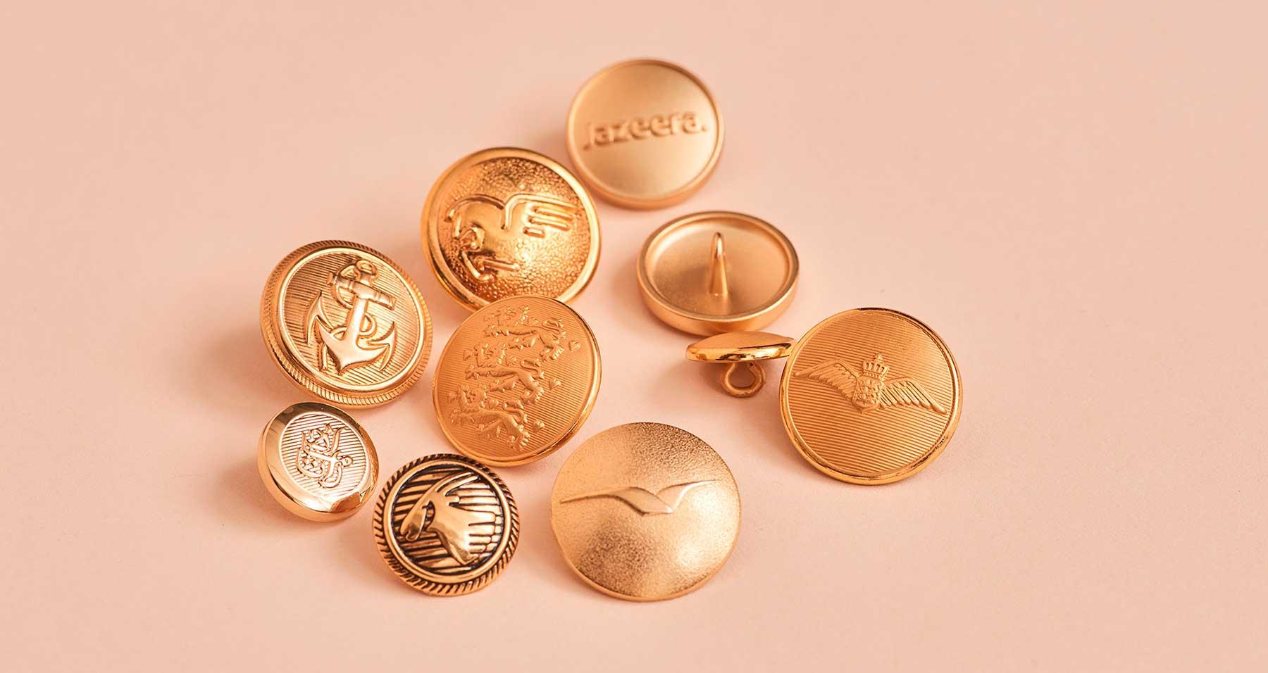 Logo buttons for airline uniforms