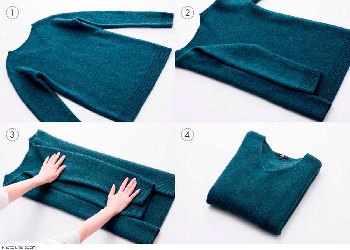 How to fold knitwear