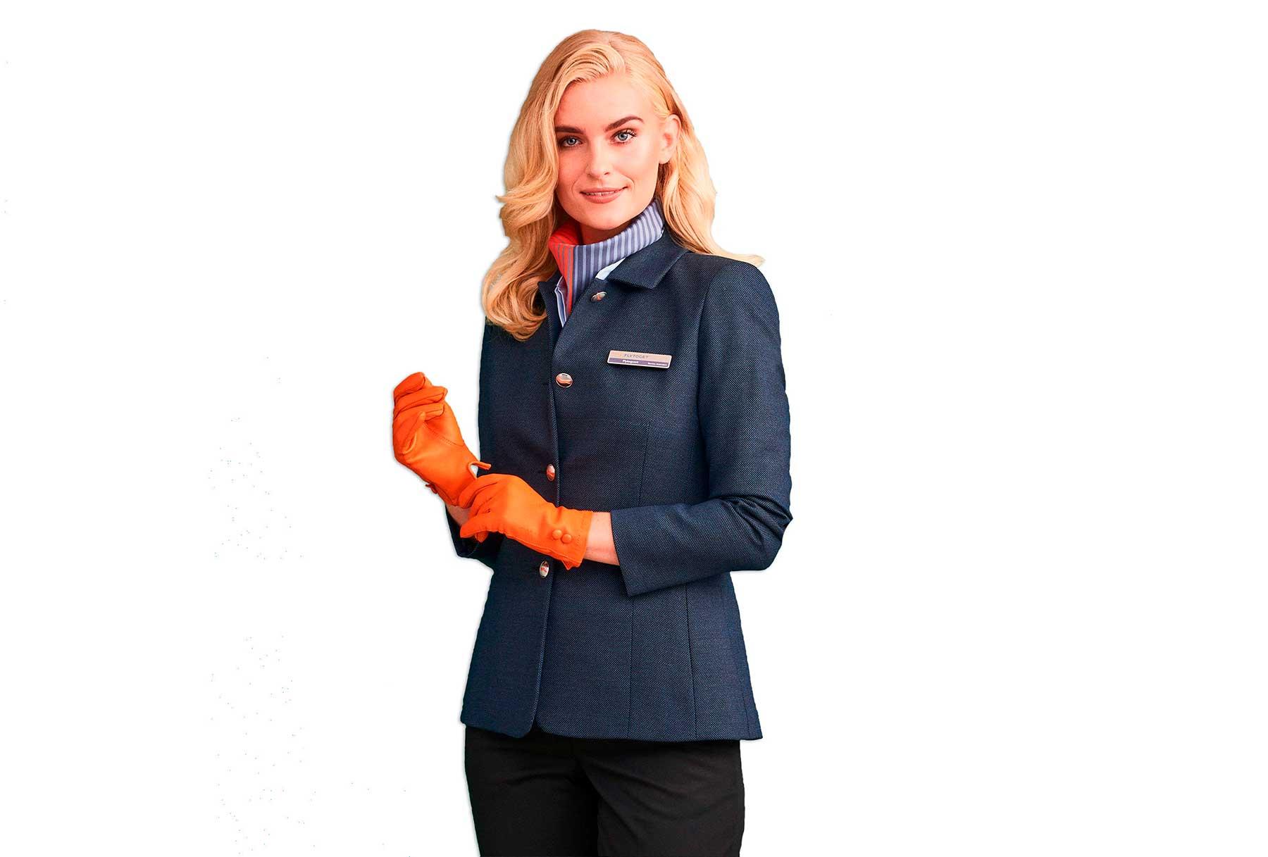 Orange uniform gloves