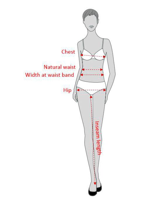 How to measure for female uniforms