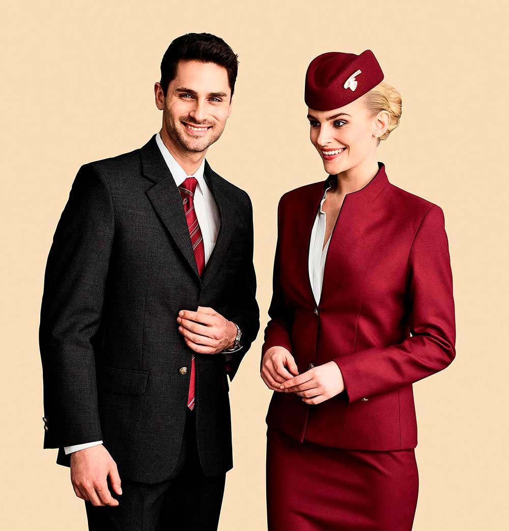 Stylish uniforms for Qatar Airways
