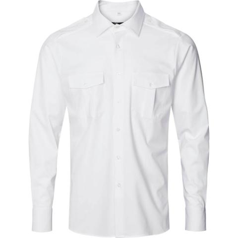 White Houston Male Pilot Shirt L/S