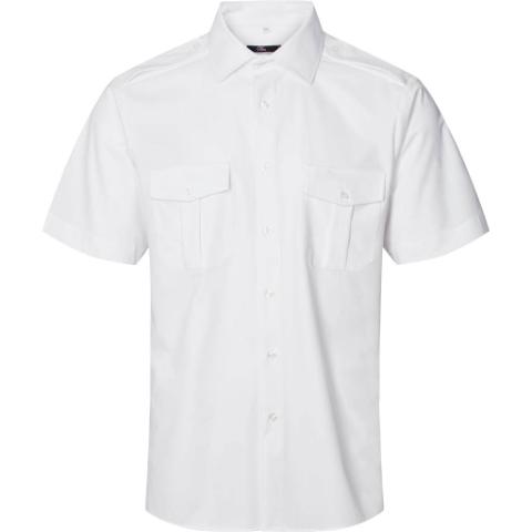 White Houston Male Pilot Shirt S/S