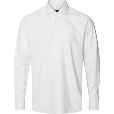 White Detroit Male Uniform Shirt L/S