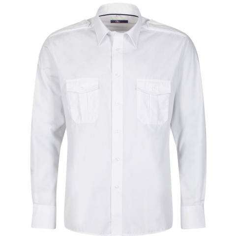 White Oslo Pilot Shirt L/S