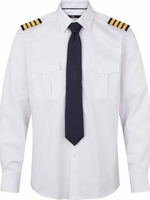 White Palermo Pilot Shirt L/S